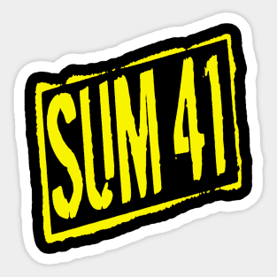 sum 41 yellow vintage Sticker